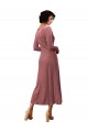 Midi Length Cinnamon Rose Long Sleeves A-Line Black Tie Prom Dress / Bridesmaid Dress Birmingham