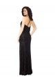 Long Black Sleeveless A-Line Open Back Skirt Slit Bridesmaid Dress Birmingham