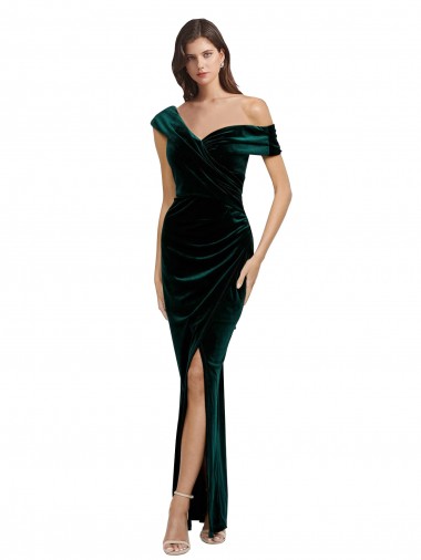 Long Dark Green Sleeveless Sheath High Low Evening Gown / Prom Dress / Bridesmaid Dress Birmingham